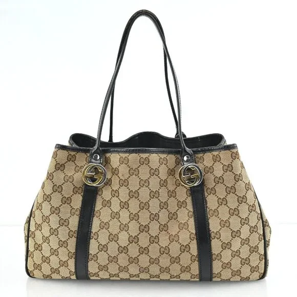 Auth Gucci Twins Heart Gg Tote Bag #47316G21B - Picture 1 of 12